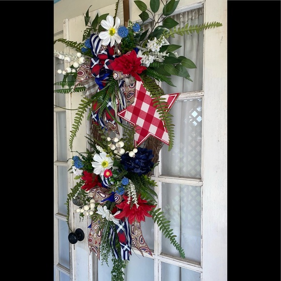 Fourth of July wreath for sale - Picture 2 of 3